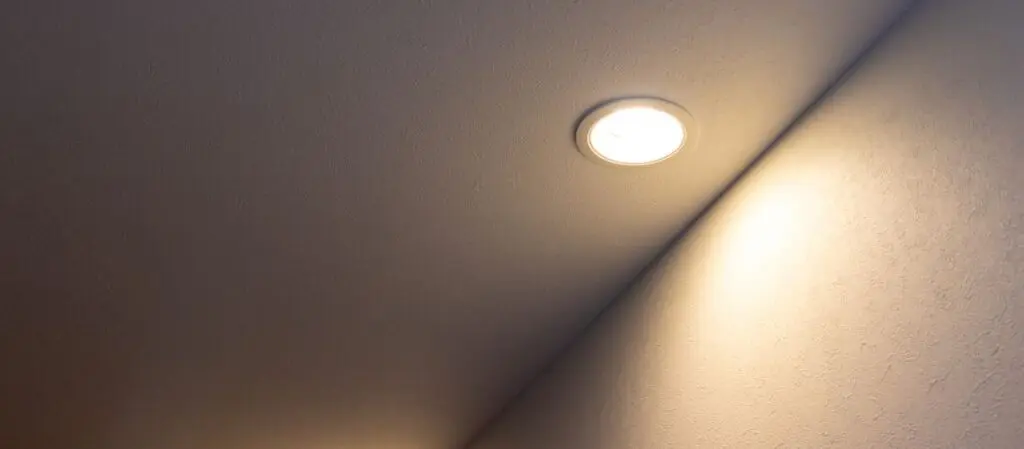 A downlight in a home