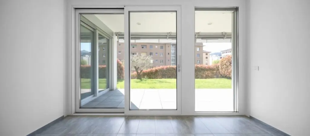 House doors looking into the back yard