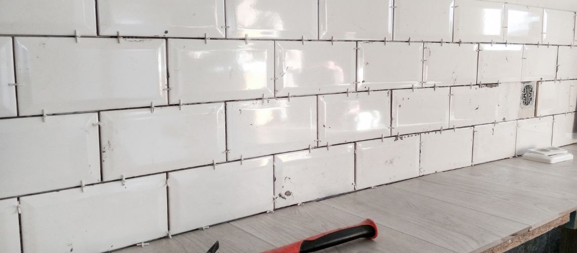 Tiles in a new home being built